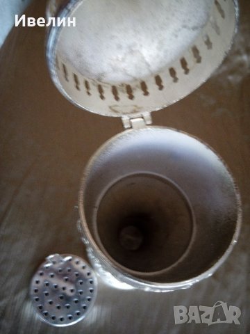 посребрен метален ледарник арт деко, снимка 5 - Антикварни и старинни предмети - 21568749