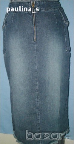 Дизайнерска дънкова еластична пола "Camaieu", снимка 6 - Поли - 14575273