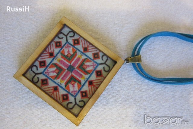 Дървени бижута с българска шевица, снимка 5 - Бижутерийни комплекти - 21426118