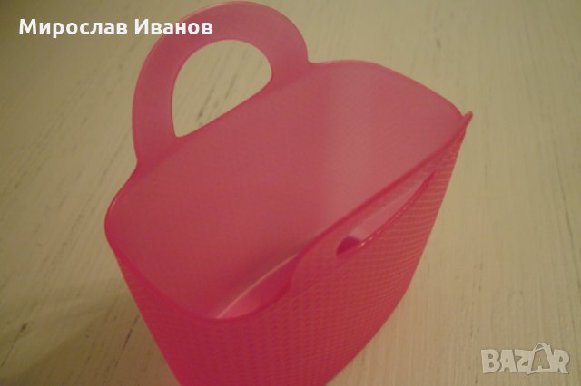розова кошничка за декорация , снимка 3 - Декорация за дома - 22713427