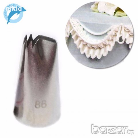86 накрайник за пош къдрички руска дюза за украса декор торта фондан шоколад и др.
