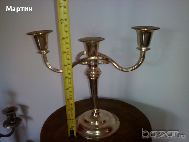 Стар посребрен - Свещник  - 1бр. ( 777777), снимка 3 - Антикварни и старинни предмети - 18106586