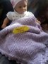 Бебешка пелена "С дъх на виолетки" - за новородени бебета, снимка 1 - Други - 23176809