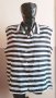 Н&М Черно бяла райе риза шифон и трико ХХЛ, снимка 1 - Ризи - 22610724
