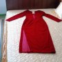 Червена рокля копринено кадифе + подарък, снимка 1