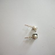 сребърни обеци с перли, снимка 2 - Обеци - 16308377