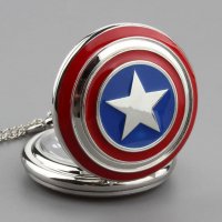 Нов Джобен часовник Капитан Америка звезда щит Марвел герой , снимка 1 - Други ценни предмети - 25043749