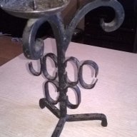 Ретро свещник-27х20х20-ковано желязо, снимка 11 - Антикварни и старинни предмети - 17943295