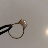 Среб.пръстен-с бяла перла-проба-925. Закупен от Италия., снимка 12 - Пръстени - 21741145