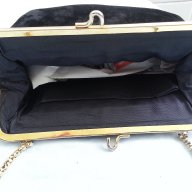   дамска чанта клъч черно кадифе, снимка 5 - Антикварни и старинни предмети - 11103141