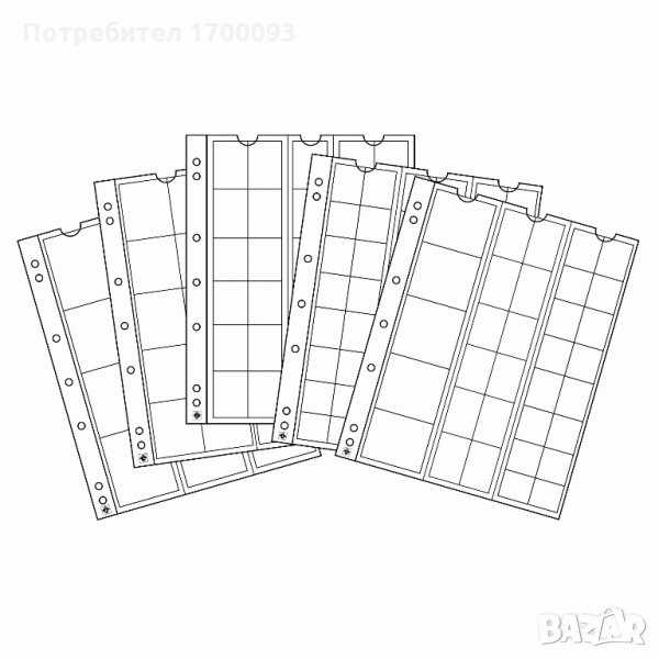 Резервни листи за албуми OPTIMA за монети - всички размери , снимка 1