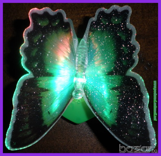 НОЩНА ЛАМПА – ПЕПЕРУДА ВЪРХУ СЪРЦЕ, снимка 1