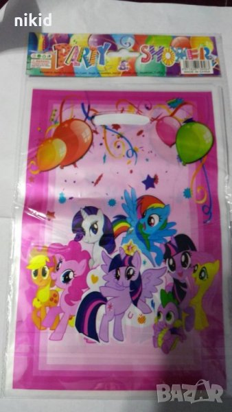 10 бр торбички Малкото Пони My Little Pony розов фон за сладки подарък рожден ден парти, снимка 1