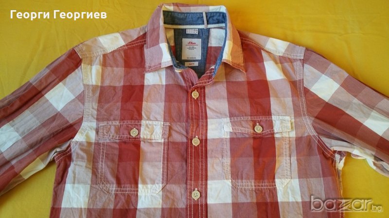 Мъжка риза S. Oliver/Ес Оливер, 100% оригинал, снимка 1