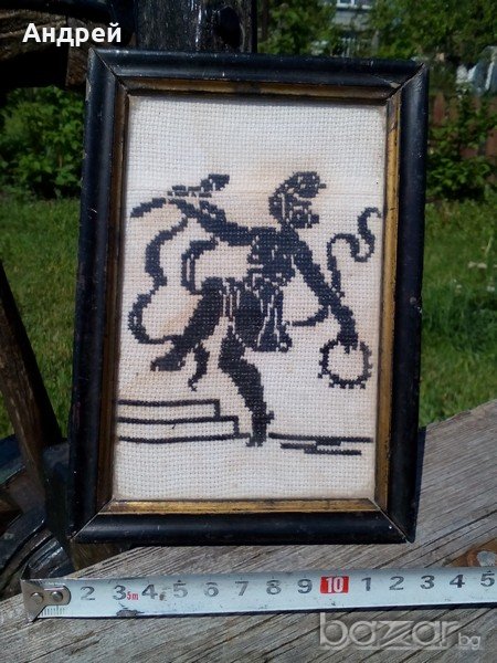 Старинна картина,бродерия, снимка 1