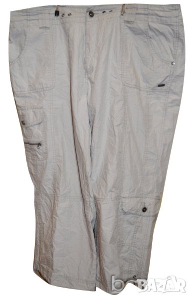 LIV Essentials дамски бежов панталон летен 3/4 100% памук размер 48, снимка 1
