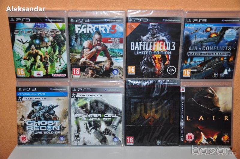 Нови игри.tom Clancy’s Splinter,battlefield 3,lair,doom3,enslaved,far Cry 3,air Conflicts,ps3, снимка 1