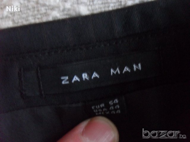 Черно раирано мъжко сако Зара, снимка 9 - Сака - 11657251