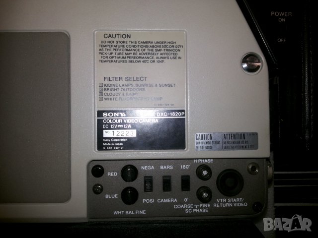 Видеокамера SONY DXC-1820P, снимка 10 - Камери - 23656871