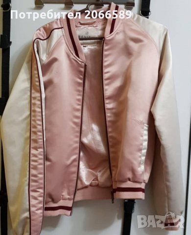 Розово Bomber яке Review Пролет-есен, снимка 2 - Якета - 22698153