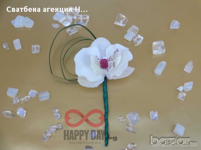 Сватбени бутонери - бутониера за ревер Орхидея, снимка 1