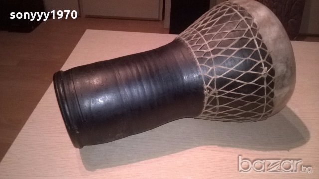 Тарамбука-ръчна изработка-с оплетка-38х25см-внос англия, снимка 4 - Ударни инструменти - 18643739