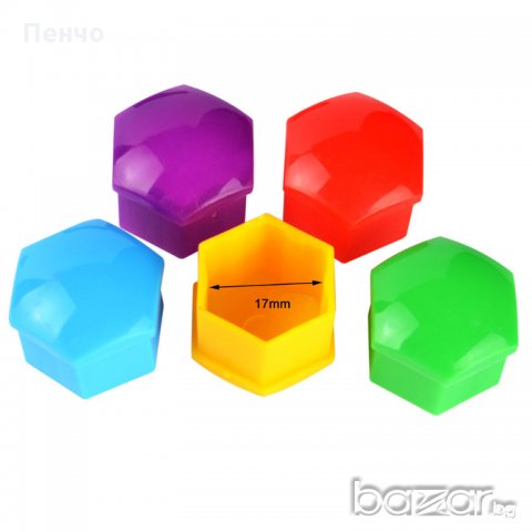 Капачки, тапи за болтовете на джантите на кола, автомобил, камион 17мм прахова защита, цветни украса, снимка 3 - Аксесоари и консумативи - 20799324