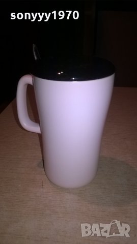 porsche-чаша керамика с капак-14х12х9см и лъжица-16см, снимка 10 - Колекции - 23323810