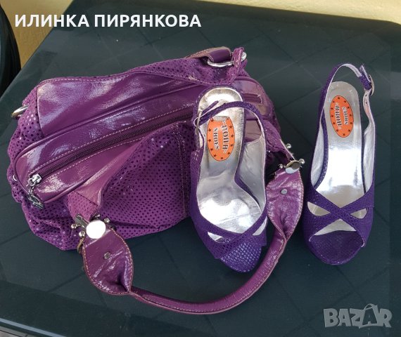  Елегантни летни сандали с висок ток и чанта, снимка 5 - Сандали - 17392812