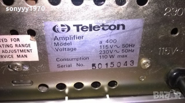 teleton a400 hifi stereo amplifier-внос швеицария, снимка 15 - Ресийвъри, усилватели, смесителни пултове - 21902502