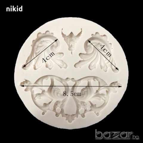 О-18 Орнаменти в кръг силиконов молд форма за декорация торта фондан шоколад и др, снимка 2 - Форми - 19087926