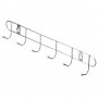 765 Метална закачалка за стена инокс 6 куки за закачане 33см дължина, снимка 2