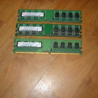 101.Ram DDR2 800 MHz,PC2-6400,1Gb,hynix.Kит 3 Броя, снимка 1 - RAM памет - 20484844