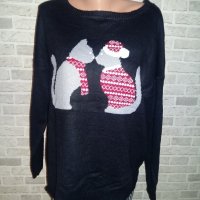Пуловер yessica с котки,л размер, снимка 1 - Блузи с дълъг ръкав и пуловери - 23765882