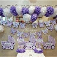 Украса за дома за посрещане на новородено в лилаво, снимка 1 - Декорация за дома - 16475466