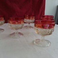  кристални чаши италия с позлата, снимка 12 - Антикварни и старинни предмети - 19846396