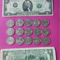  25 цента с герба на 6 щата $2 банкнота, Жетон от US казино , снимка 6 - Нумизматика и бонистика - 8955101