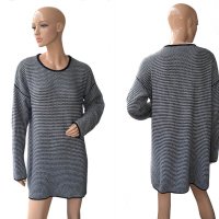 Дамски блузон черно и бяло, снимка 1 - Блузи с дълъг ръкав и пуловери - 23667477