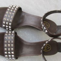 НОВИ шик дамски сандали , летни обувки N - 37 - 38 ASH® original, 3x 100% естествена кожа, снимка 1 - Сандали - 26124464