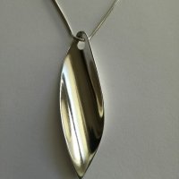 Сребърен  синджир с  висулка  - сребро проба 925, снимка 2 - Колиета, медальони, синджири - 20479872