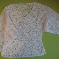 Блуза плетиво бяла М размер, снимка 2 - Блузи с дълъг ръкав и пуловери - 15065327