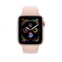 APPLE WATCH GOLD ALUMINUM CASE WITH PINK SAND SPORT BAND 44MM SERIES 4 GPS, снимка 1 - Смарт гривни - 23338057