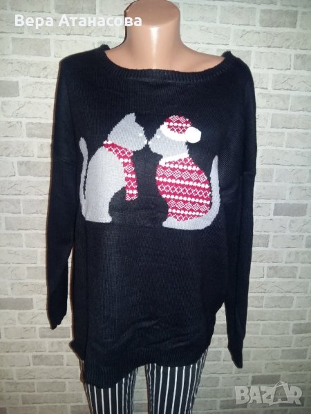Пуловер yessica с котки,л размер, снимка 1
