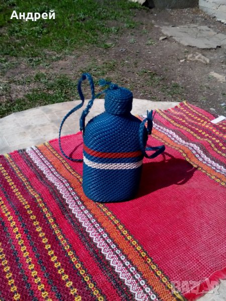Старо плетено шише,бутилка #2, снимка 1