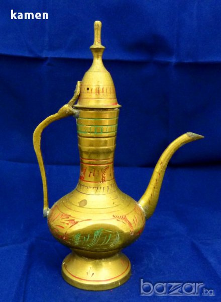 Чайник месинг 16 см., снимка 1