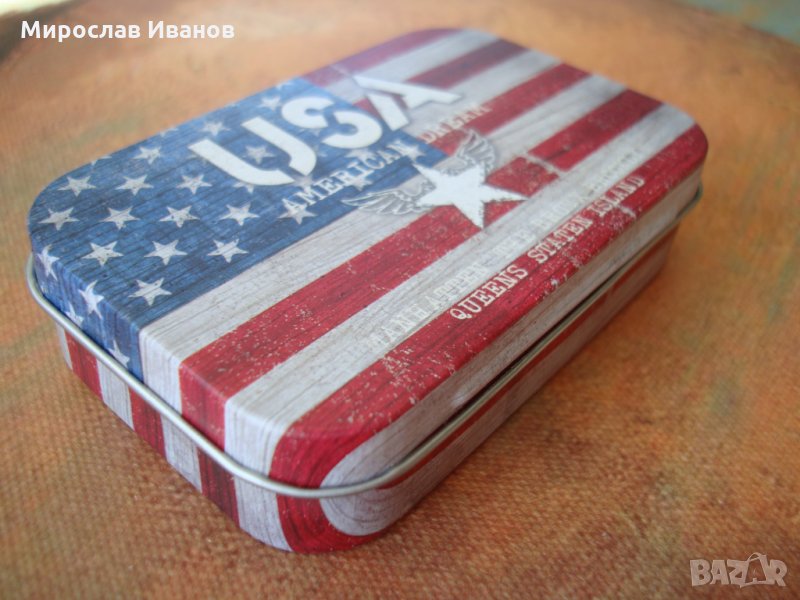 " Американско знаме " - метална кутийка , снимка 1