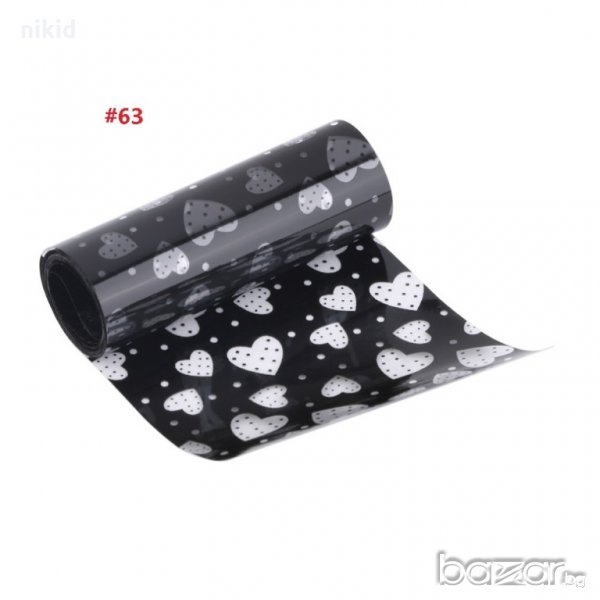 сърца  декорация декоративно фолио лента за нокти маникюр 3д различни 100cmx4cm, снимка 1