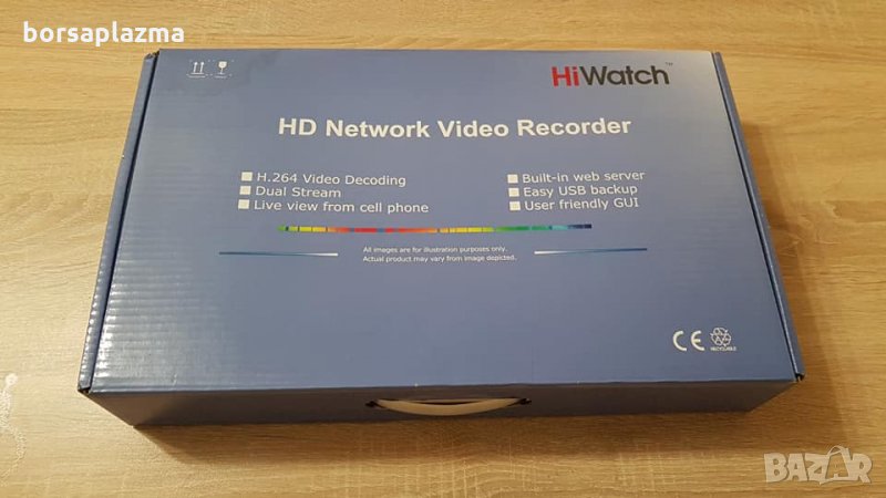 Рекордер, HiWatch DS-N604-4P, 4-channel, 4xPoE switch, up to 6MP record, H.264, USB, Audio in/out, H, снимка 1