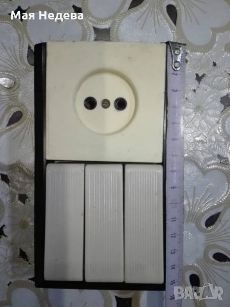Ретро електрически ключ - контакт комбиниран, снимка 1
