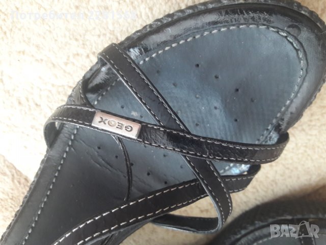 Дамски сандали GEOX от естествена кожа, снимка 3 - Дамски ежедневни обувки - 25676011